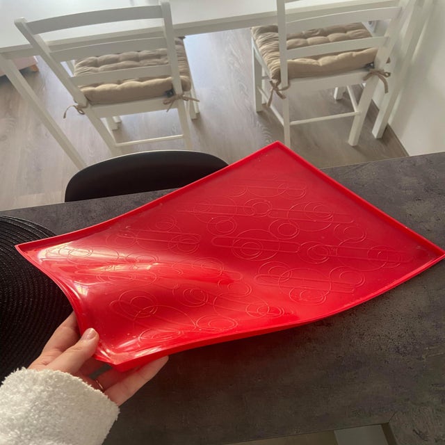 Plaque à génoise en silicone rouge 40x30cm