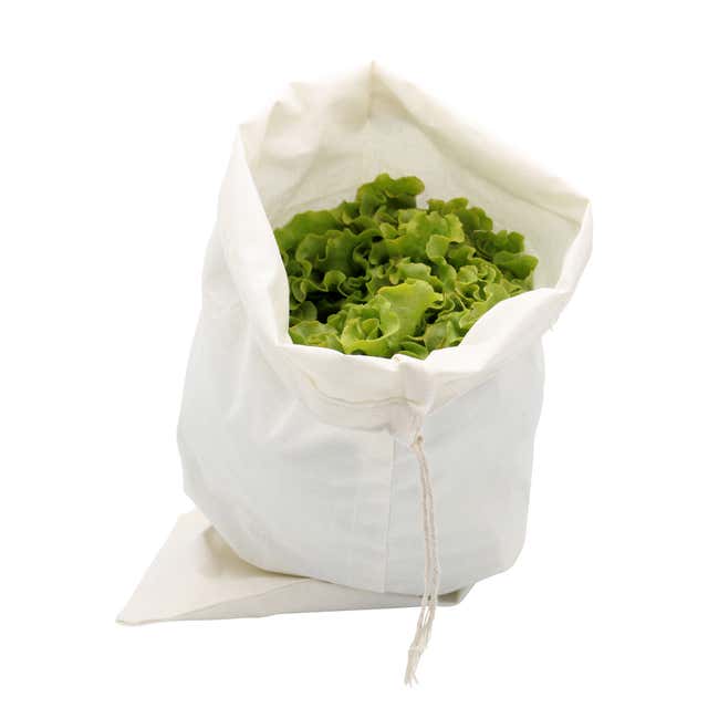 Sac à salade réutilisable coton 25x43 cm