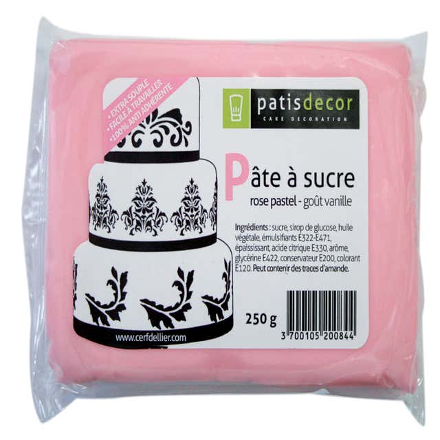 PATE A SUCRE ROSE 250G– L'Atelier des Gâteaux