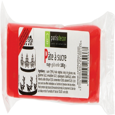 Pâte à sucre rouge, noire ou verte VAHINE : le paquet de 100g à Prix  Carrefour