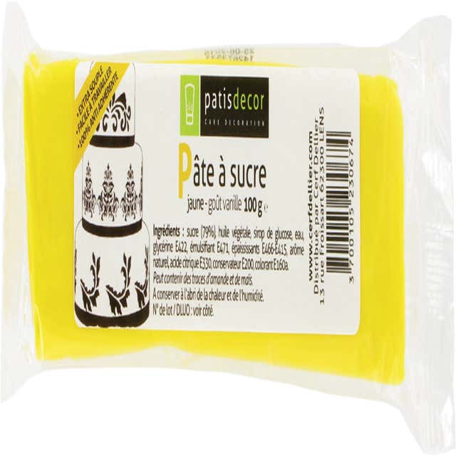 Pate à sucre jaune sans huile de palme 100 g