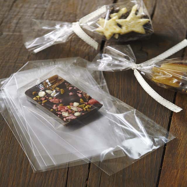 Sachets en plastique transparents pour biscuits de noël, emballage