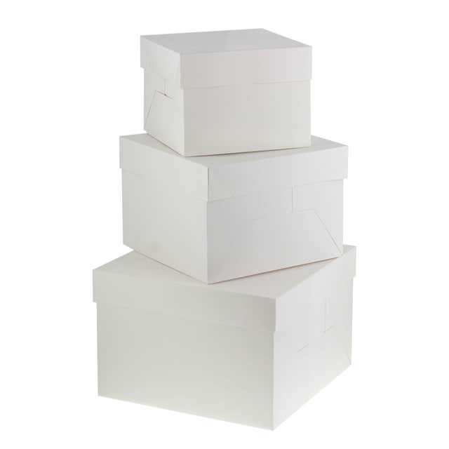 Boîte à gâteaux blanche 30.4 x 30.4 x 20 cm - Patisdecor