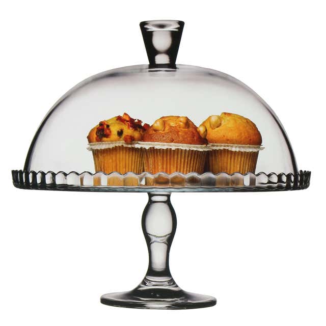 Plat à gâteau en céramique Classic Collection avec dôme en verre