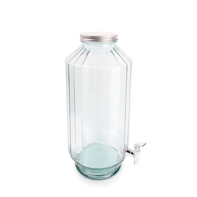 Fontaine à boisson en verre transparente 8L