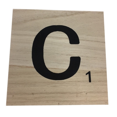 PRIX FOUS Lettre E scrabble en bois 10x10x0,6cm