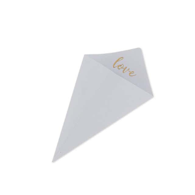 Cornet confettis papier livre, mariage