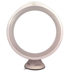 Miroir ventouse lumineux grossissement X10 diamètre 17,5 cm