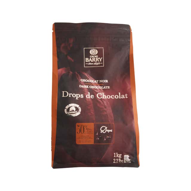 Pistoles chocolat noir 66 % Cacao Barry 1kg - Épicerie 