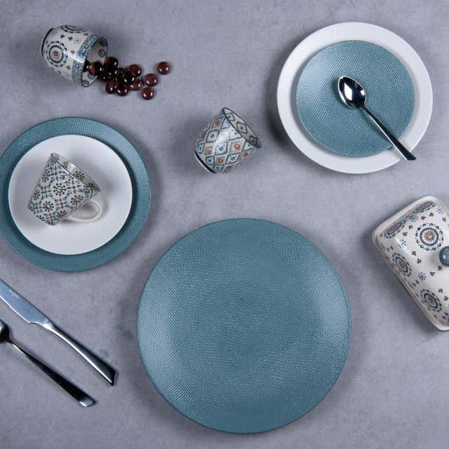 Assiette creuse Vésuvio Bleu – Table Passion