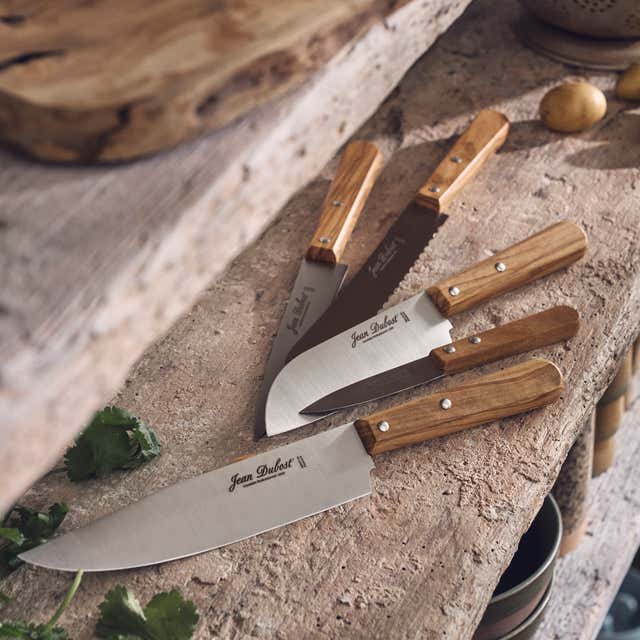 Bloc de 5 couteaux de cuisine Laguiole manche en bois