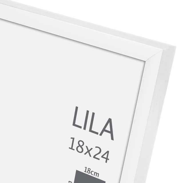 Cadre 18x24cm en PVC blanc Lila