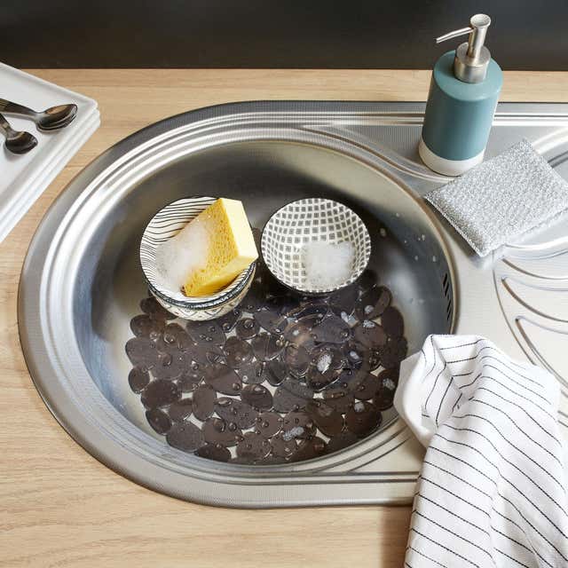Égouttoir à vaisselle à grille de fond d'évier en acier inoxydable