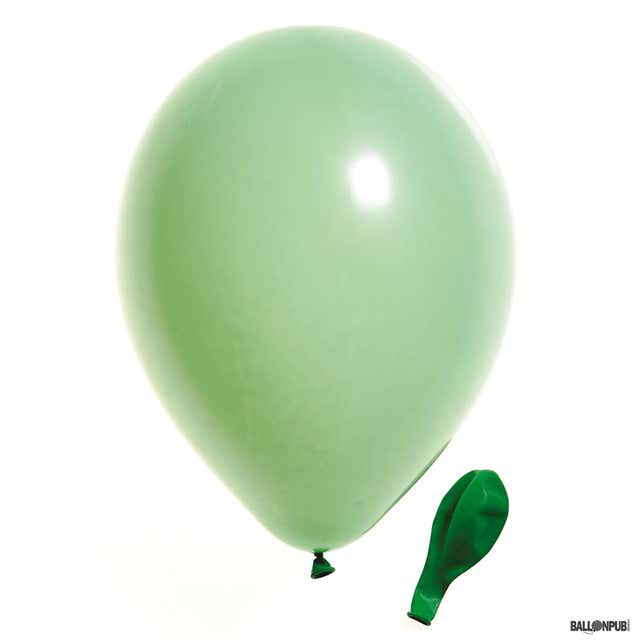 Ballon vert - ballon de baudruche et aluminium