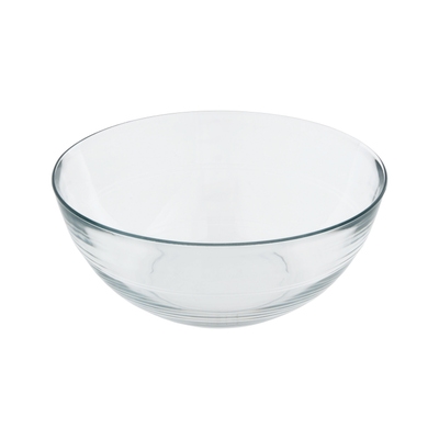 Saladier carré Lys en verre avec couvercle en plastique blanc opaque  Duralex - B Queen Market