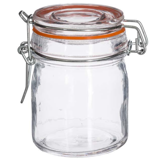 Pot en verre de 2 L avec couvercle, lot de 2, bocaux de conservation  hermétiques pour