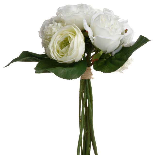 DIFFUSION 372589 Dalle de gazon artificiel fleurs blanches - 25 x 25 cm