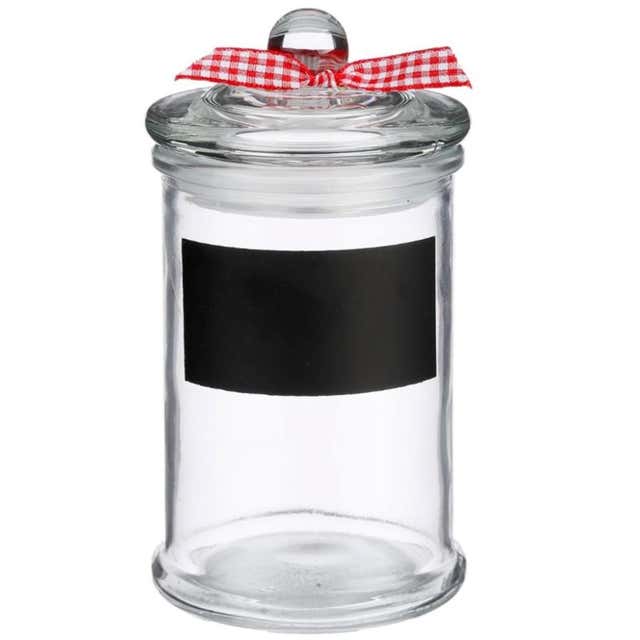 Pot en verre avec couvercle hermétique et étiquette - Bocaux