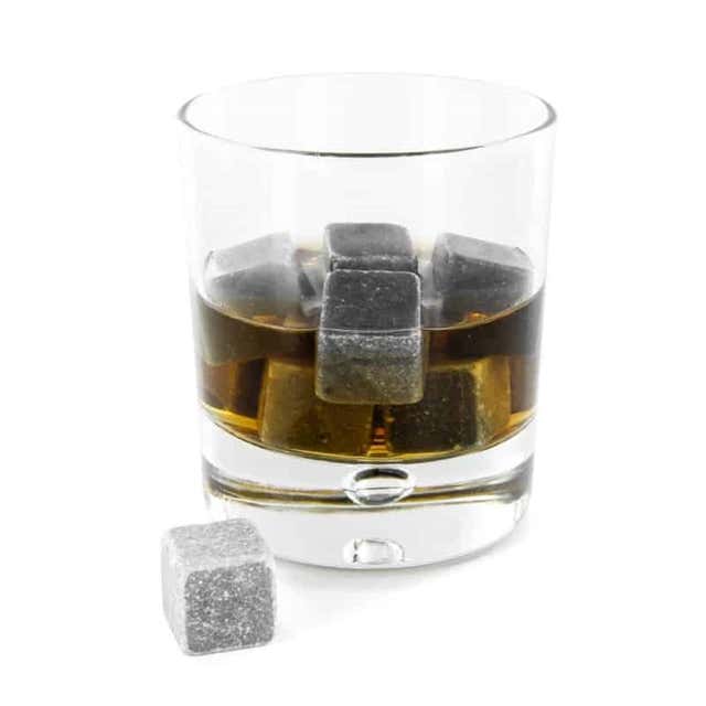 Coffret Cadeau Pierres et Verres à Whisky Glaçons Réutilisables