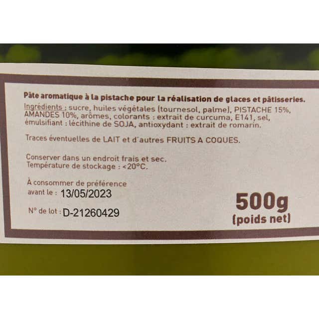 Pâte de pistache LA PATELIERE : la boite de 200g à Prix Carrefour