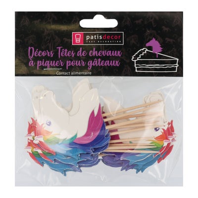 Patisdécor - Cake Topper Joyeux Anniversaire Thème Licorne - Les