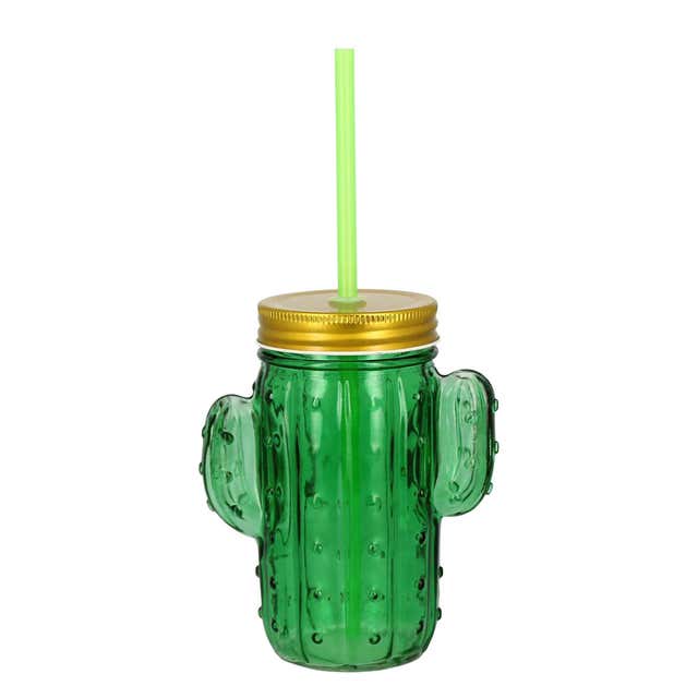 Mug Juggo en verre recyclé avec paille personnalisé pour