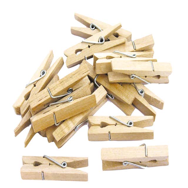 Lot de 240 mini pinces en bambou Petites pinces en bois jetables