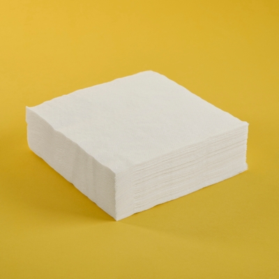 Paquet de 20 serviettes en papier beiges 17 x 17 cm BONHEUR