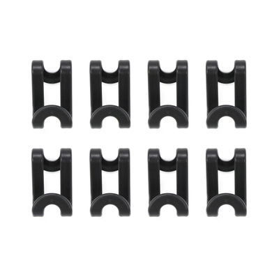 8 connecteurs cintres en plastique noirs