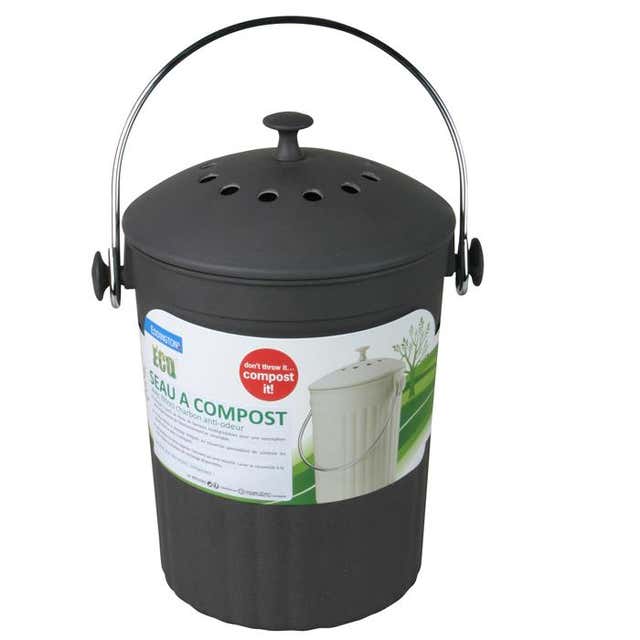 Seau à compost avec filtres à charbon anti-odeurs