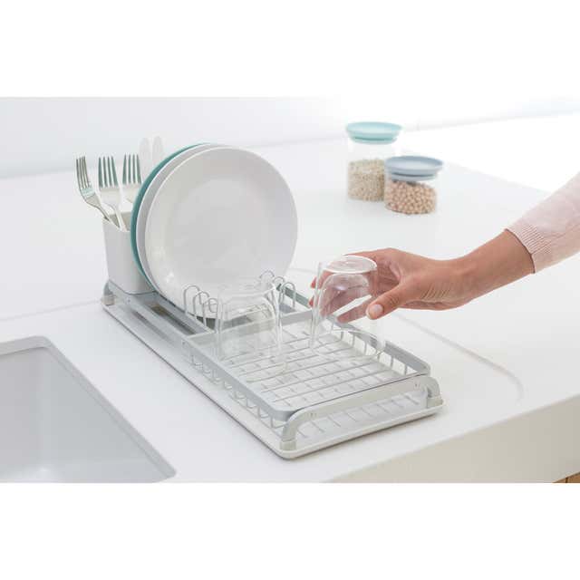 Egouttoir à vaisselle compact - 12 assiettes et couverts - ON RANGE TOUT