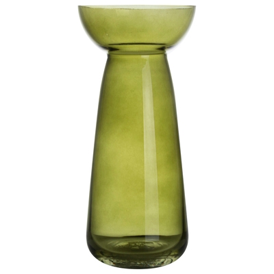 Mini Vase Bouteille Striée Cabochon Bouchon Verre