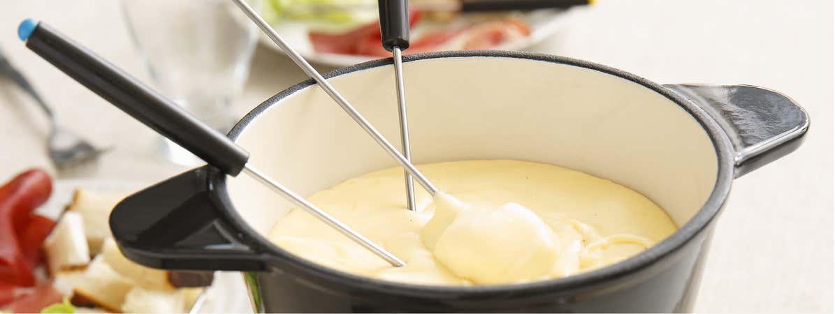 Assiettes à fondue en porcelaine blanche pour fondue bourguignone