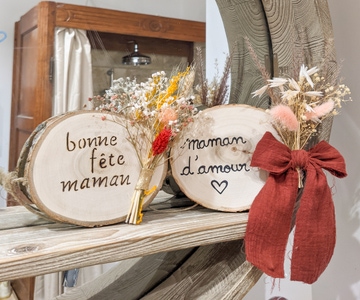 Cadeau de Noël pour femme, maman, cadeau d'anniversaire de la part de sa  fille – Cuillères en bois pour la cuisine en bambou avec tablier, gant de