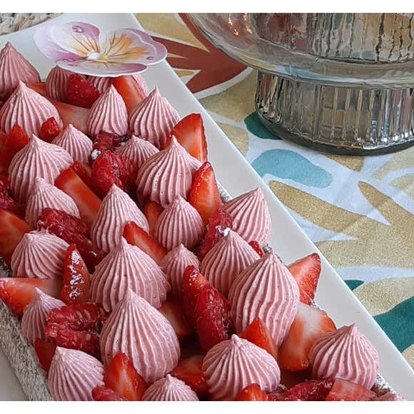 Tableau cuisine coupelle de fraises : décoration cuisine
